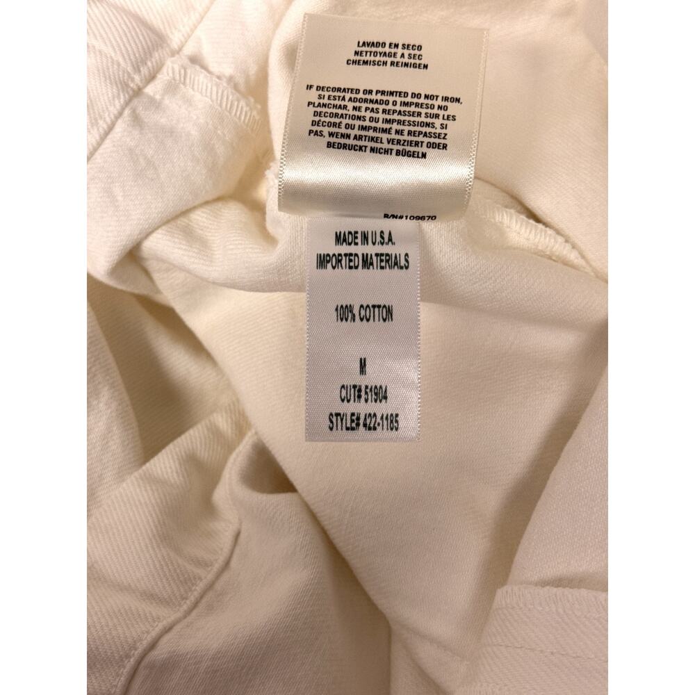 Citizens of Humanity Dress Medium Womens White Denim Puff Sleeve Mini - Picture 8 of 8